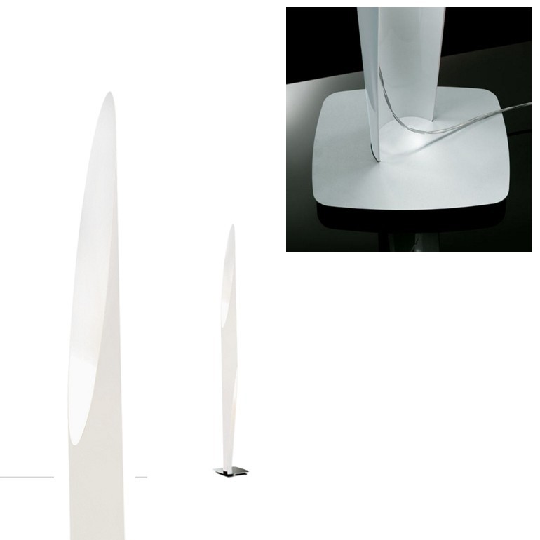 Lampadaire Kundalini Shakti Terra 200 – Blanc, Base Chromée, Marzio Rusconi Clerici