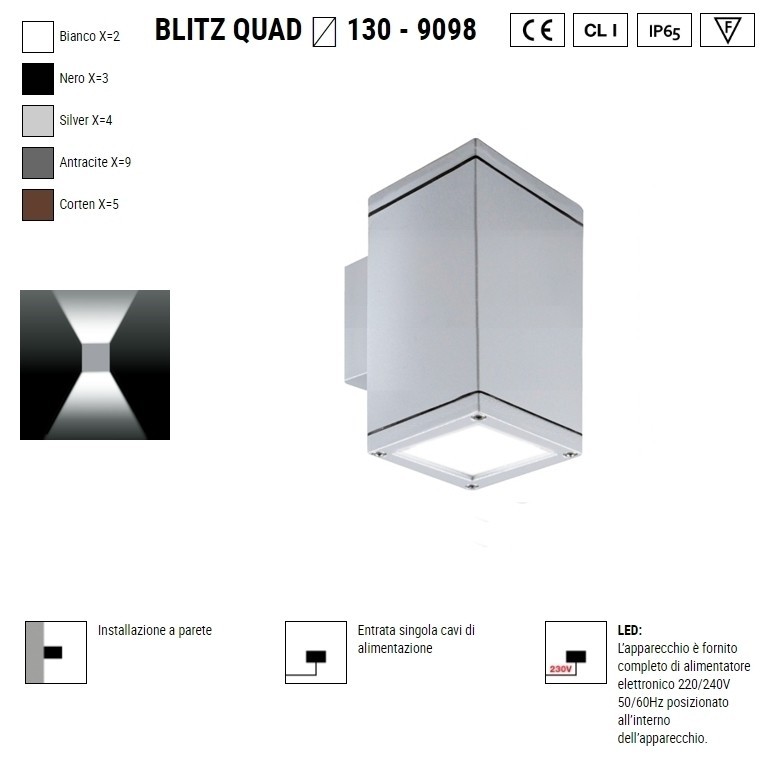 BOLUCE Blitz Quad 130 parete 9098