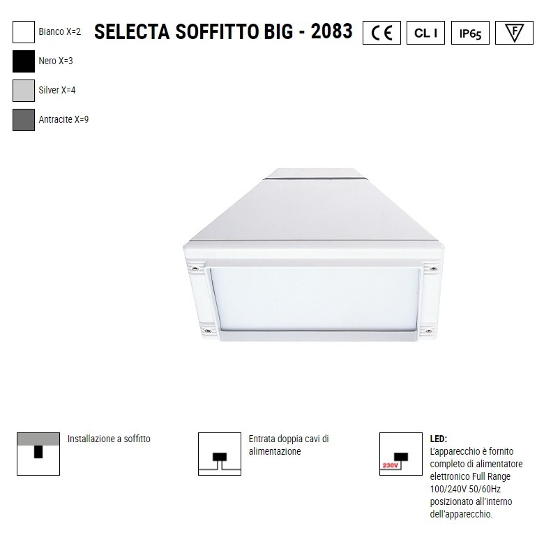 BOLUCE Selecta Big soffitto