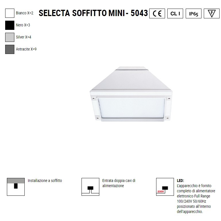 BOLUCE Selecta Mini soffitto