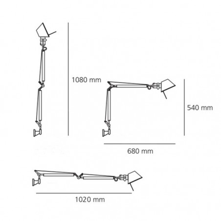 Artemide Tolomeo Mini Parete: La Iconica Lampada Da Parete In Alluminio, Design Michele De Lucchi